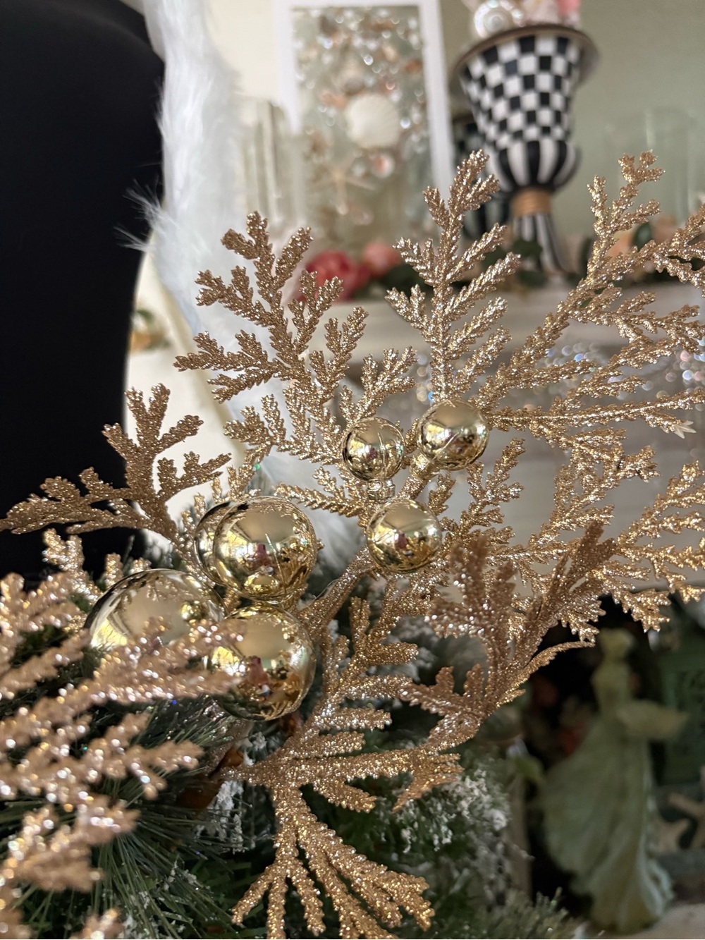 Gold Glitter Leaf Bells Sprays Lot - Picture 4 of 4